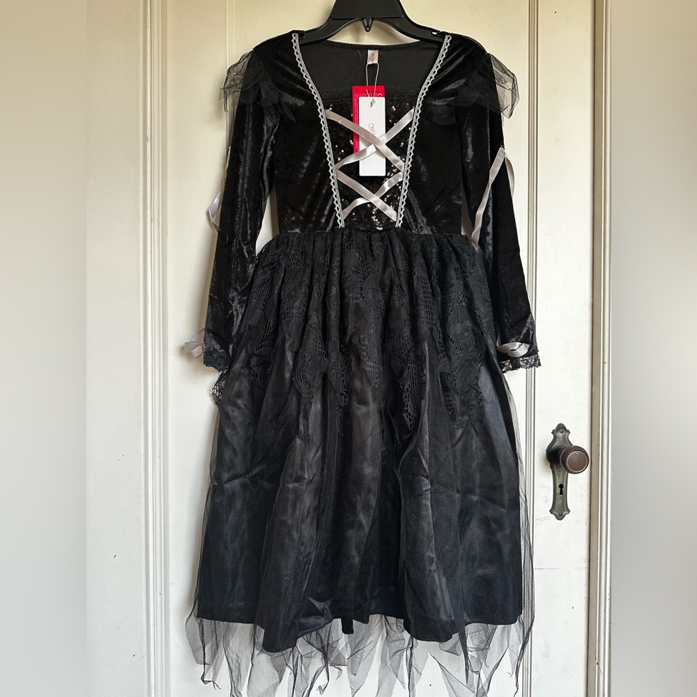 ReliBeauty Fallen Angel Costume Black Dress for Girl